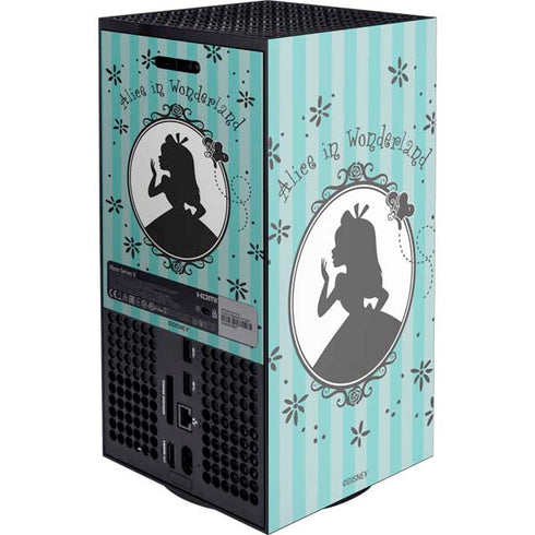 Disney Alice in Wonderland (animated) Silhouette in the Mirror XBox Series X Digital Edition Console Skin